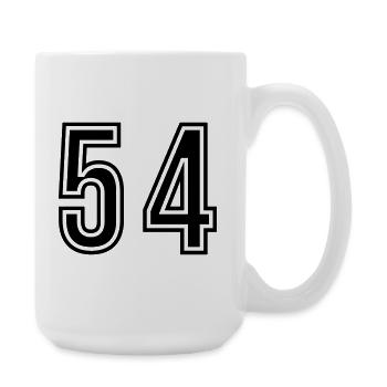 54 Zahl Symbol - Große Tasse 440 ml - Weiß - Rechts