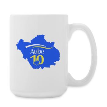 Aube 10 Carte Regionale Coeur - Große Tasse 440 ml - Weiß - Rechts