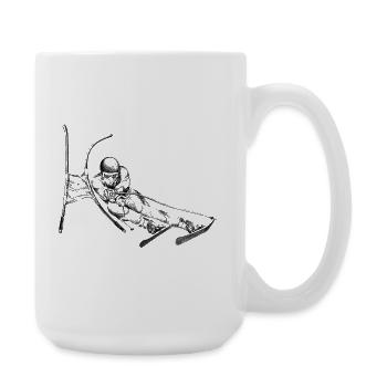 Alpine skiing - Large Mug 440 ml - white - Right