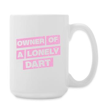 Fléchettes Chemise Sweat à capuche Propriétaire d’une fléchette solitaire - Grande tasse 440 ml - blanc - Droite