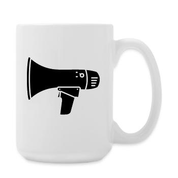 Megaphone loud demo ultras - Large Mug 440 ml - white - Right