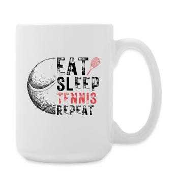 Tennis Passion Design Tennis Zitat - Große Tasse 440 ml - Weiß - Rechts