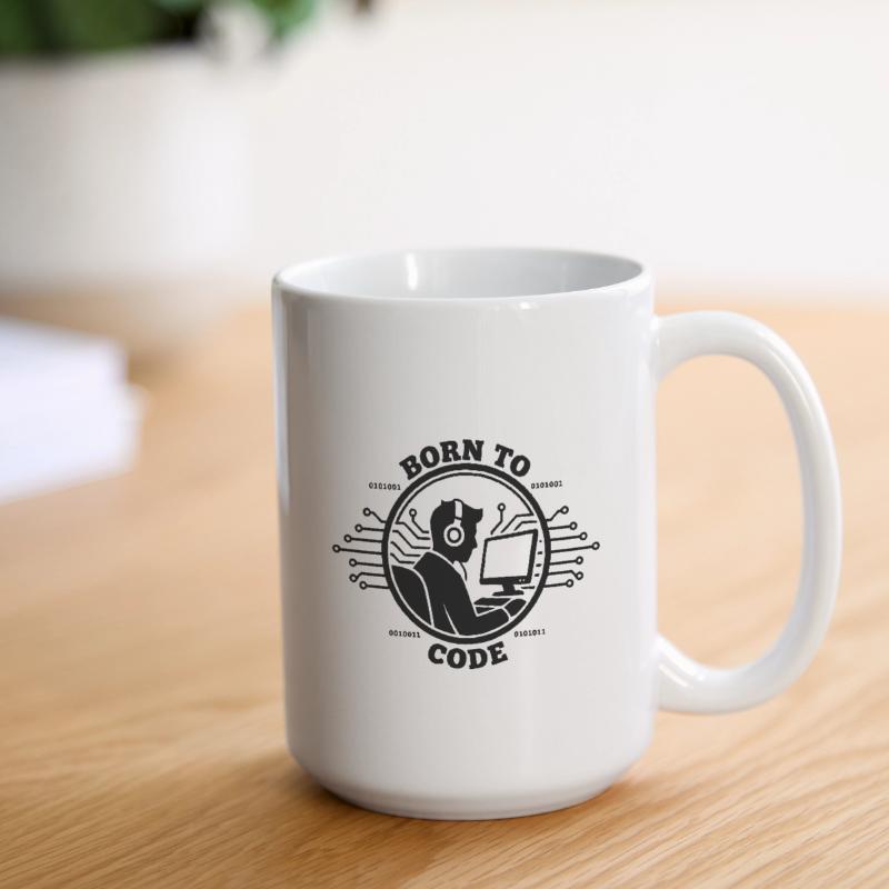 Coder Born to Code Programmer Large Mug 440 ml