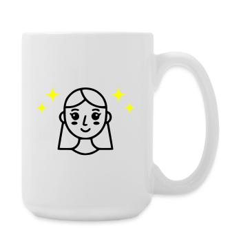 angel-radiant-face-beauty-self-loving - Large Mug 440 ml - white - Right
