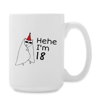 18 Year Anniversary - 18th Anniversary Gift - Large Mug 440 ml - white - Right