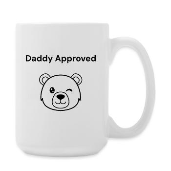 Dad says: Daddy Approved (Bärenkopf) - Large Mug 440 ml - white - Right