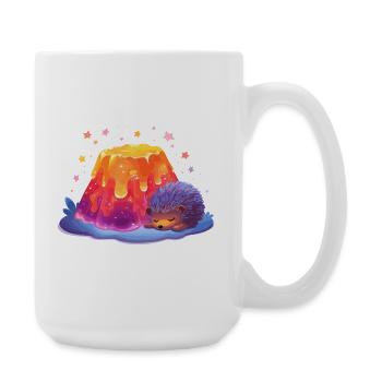 Lavahügel Kuschel Igel - Große Tasse 440 ml - Weiß - Rechts