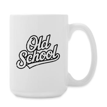 Old School Script Vintage Logo - Large Mug 440 ml - white - Right