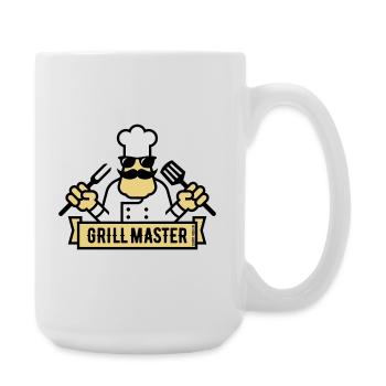 Grill Master (Grillen / Grillen / BBQ / 3C) - Große Tasse 440 ml - Weiß - Rechts