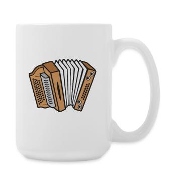 Styrian Accordion Squeeze Accordion - Large Mug 440 ml - white - Right