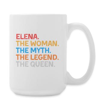 Elena The Woman The Myth The Legend The Queen - Large Mug 440 ml - white - Right