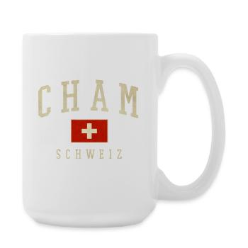 CHAM SWITZERLAND Vintage Logo - Large Mug 440 ml - white - Right