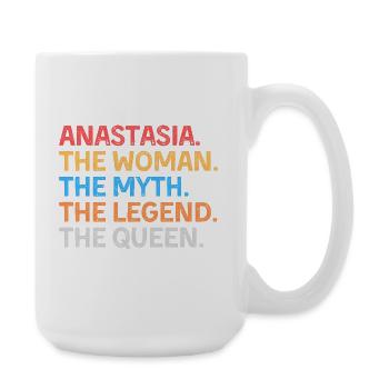 Anastasia La Femme Le Mythe La Légende La Reine - Grande tasse 440 ml - blanc - Droite
