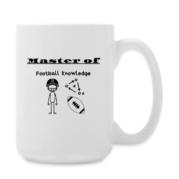Maîtrise en connaissances du football - Grande tasse 440 ml - blanc - Droite