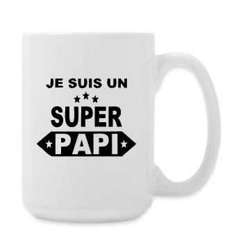 Je suis un super papi - Grande tasse 440 ml - blanc - Droite