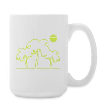 Palmen Strand Insel - Große Tasse 440 ml - Weiß - Rechts