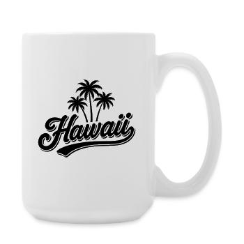 Hawaii Summer Vibes with Palm Trees and Sea - Large Mug 440 ml - white - Right