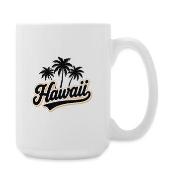 Hawaii Summer Vibes with Palm Trees and Sea - Large Mug 440 ml - white - Right