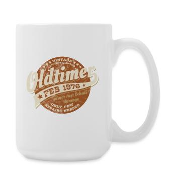 Vintage Car February 1976 - Birthday - Gift - Large Mug 440 ml - white - Right