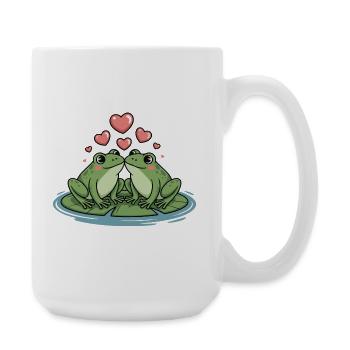 Frog Couple Heart - Large Mug 440 ml - white - Right