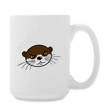 Otter Nonsense Lustig Wortspiel Otter Liebe Spruch - Große Tasse 440 ml - Weiß - Rechts