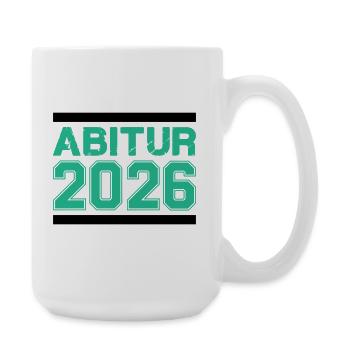 Abitur 2026 Abschluss – Raues Finish - Große Tasse 440 ml - Weiß - Rechts