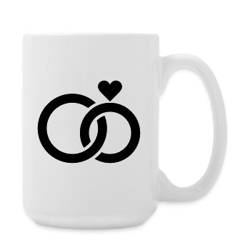 Wedding, Engagement, Wedding Celebration - Large Mug 440 ml - white - Right