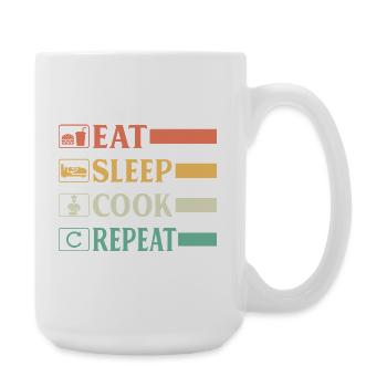 Chef Chef Drôle Chef Boulanger Chef Chef Manger Sommeil Chef Représentant - Grande tasse 440 ml - blanc - Droite
