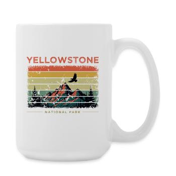 Yellowstone National Park Retro - Large Mug 440 ml - white - Right