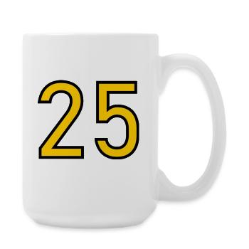 HAPPY BIRTHDAY. HAPPY BIRTHDAY. ANNIVERSARY. - Large Mug 440 ml - white - Right