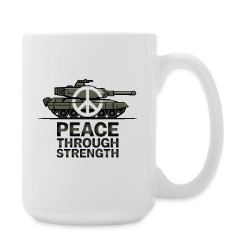 Peace Over Tanks Emblem - Large Mug 440 ml - white - Right