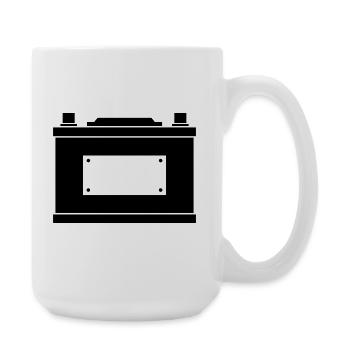 Autobatterie - Große Tasse 440 ml - Weiß - Rechts