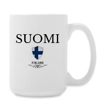 Drapeau de la Finlande, fierté finlandaise - Grande tasse 440 ml - blanc - Droite