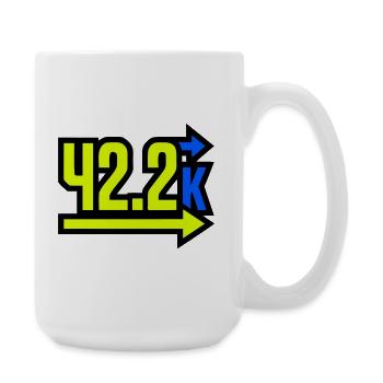 Proud 42.2k Marathon Finisher - Large Mug 440 ml - white - Right