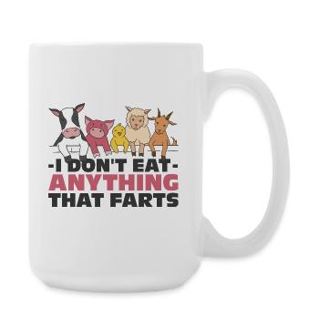 Humour végan amusant - Grande tasse 440 ml - blanc - Droite