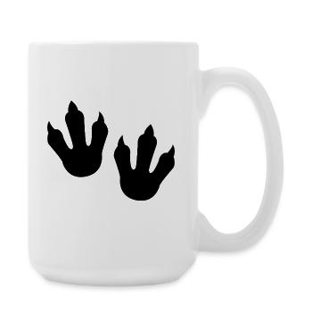 Dinosaur Footprints - Large Mug 440 ml - white - Right