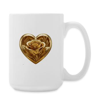 Cœur de la Rose d’Or - Style Premium - Grande tasse 440 ml - blanc - Droite