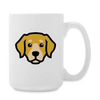 Tête de chien Golden Retriever Labrador Maman - Grande tasse 440 ml - blanc - Droite