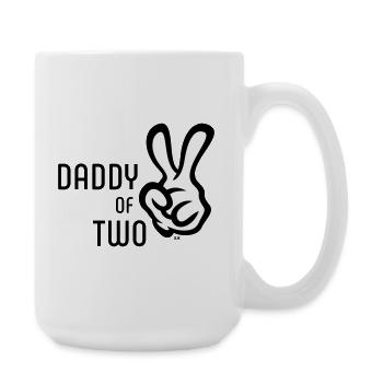 Daddy Of Two (Daddy / Father / Victory / POS 2C) - Large Mug 440 ml - white - Right