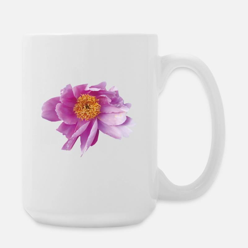 Peony_Dancing_in_Wind - Large Mug 440 ml - white