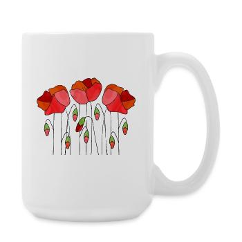 Fleur - Grande tasse 440 ml - blanc - Droite