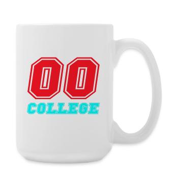 00 College Neon Emblem - Large Mug 440 ml - white - Right
