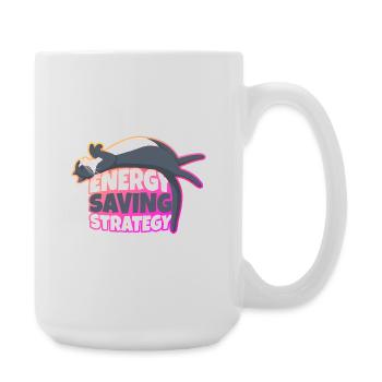 Energiesparstrategie Cat - Große Tasse 440 ml - Weiß - Rechts