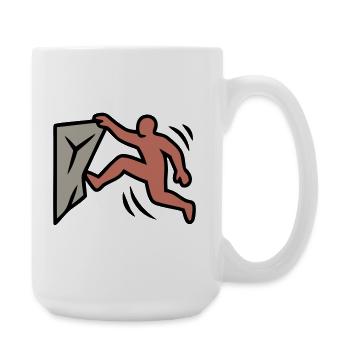 Boulderer Jump Climbing Bouldering Sports - Large Mug 440 ml - white - Right