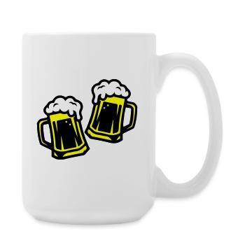 Toasting beer Drinking - Large Mug 440 ml - white - Right