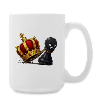 Roi de la Collision de la Couronne contre Espion Paysan - Grande tasse 440 ml - blanc - Droite