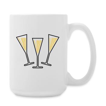3 Sektgläser (Sekt / Trichter / Zu / 2C) - Grande tasse 440 ml - blanc - Droite