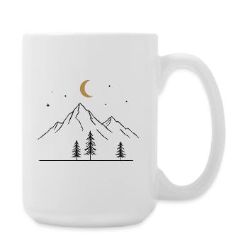 Mountains Moon - Large Mug 440 ml - white - Right