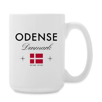 Odense Denmark Coordinates Travel Souvenir - Large Mug 440 ml - white - Right