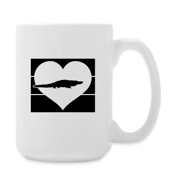 Cœur d’alligator - Grande tasse 440 ml - blanc - Droite